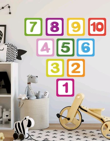 Kids Floor Wall  Stickers Numbers