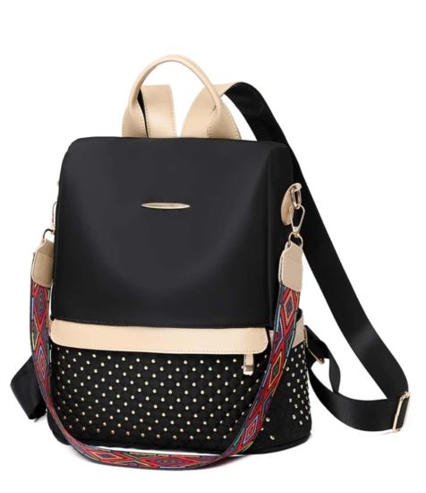 Backpack Studded  Black & Gold