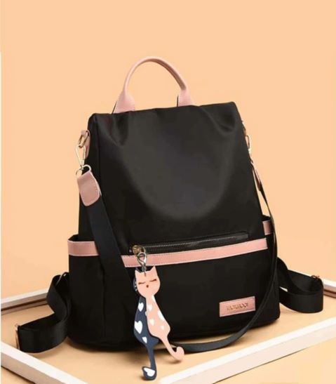 Backpack with Cartoon Charm