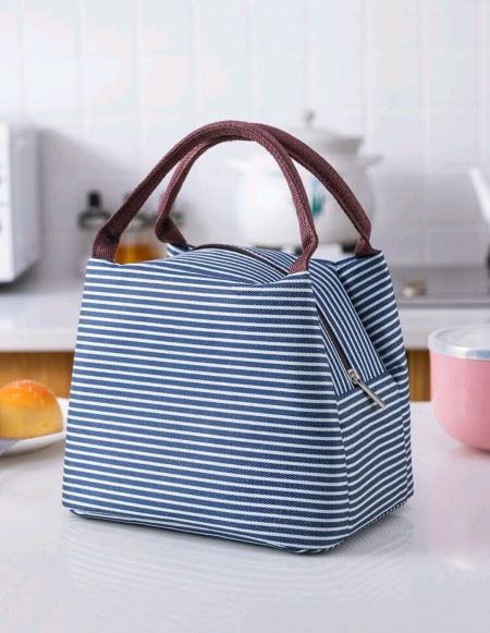 Lunchbag - Striped Pattern Double Handle