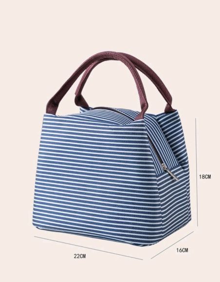 Lunchbag - Striped Pattern Double Handle