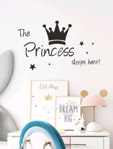 Kids Wall Sticker -  The Princess Sleeps Here